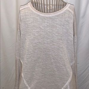 Cream long sleeve shirt